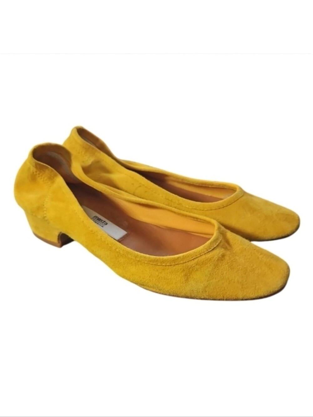 MIISTA | Yellow Suede Kila Heels in Size EU 36 / US 6